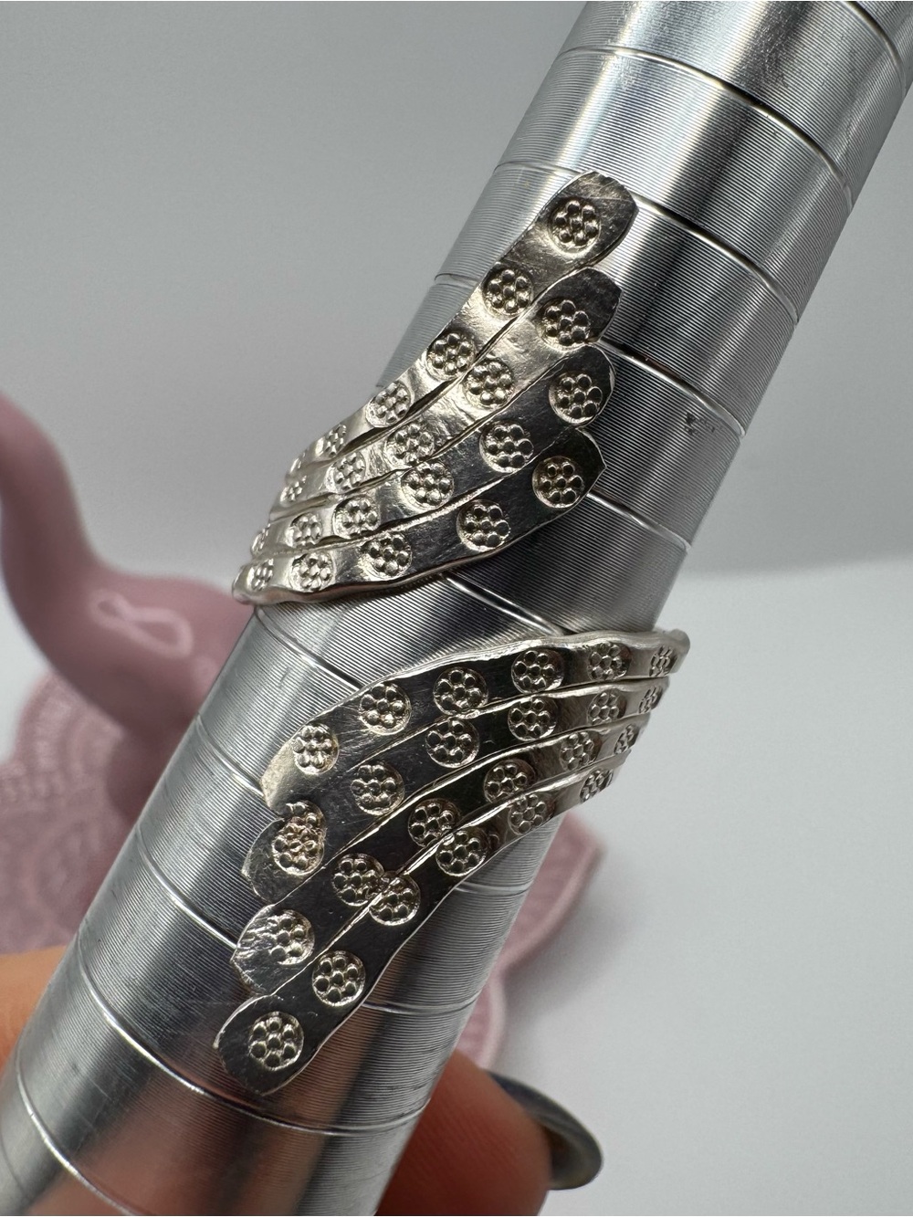 Sterling Silver Wing Wrap Ring - Adjustable